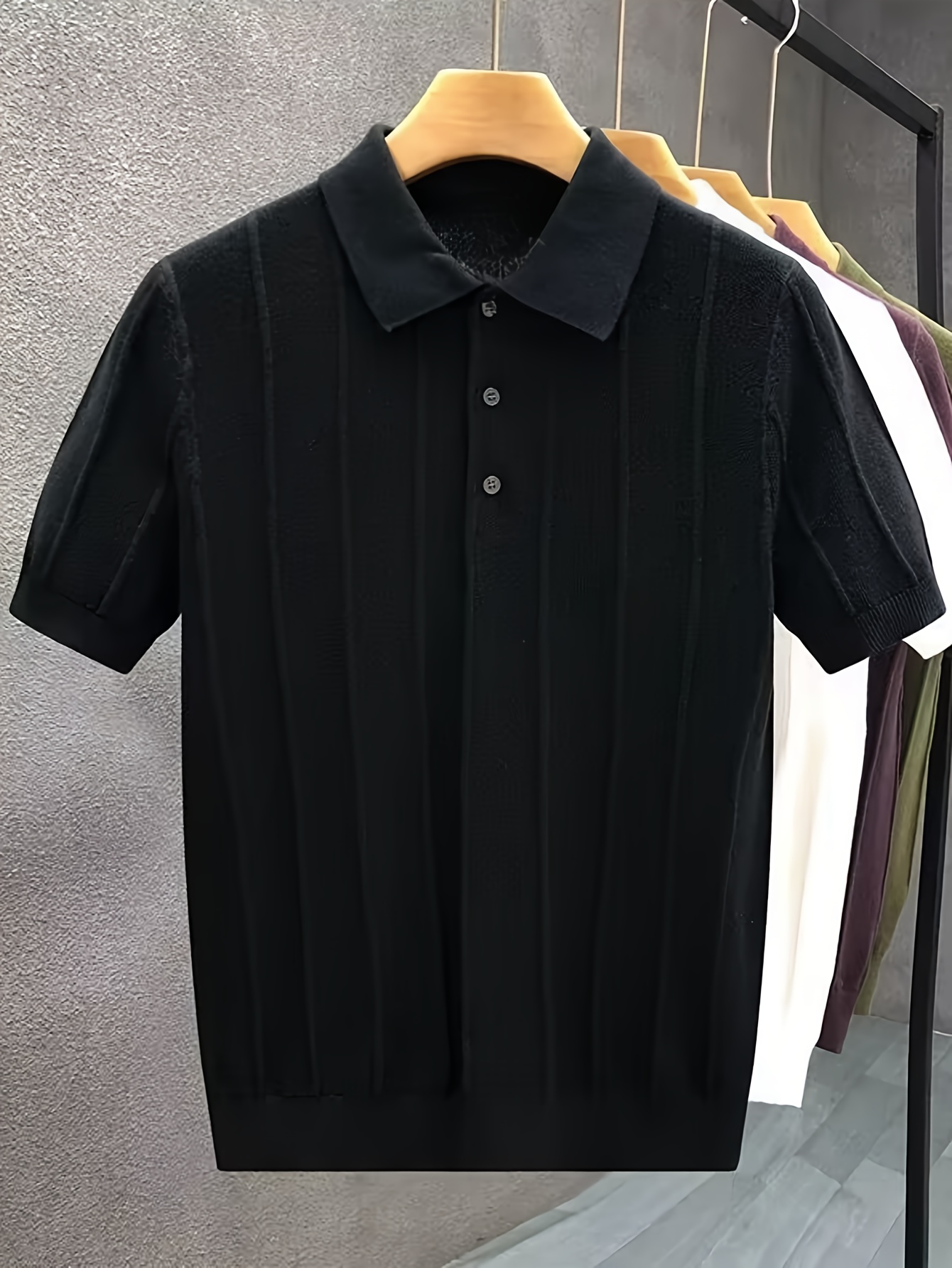 Polo Shirt Pique - Kaos Polo Rajut Lengan Pendek Tekstur