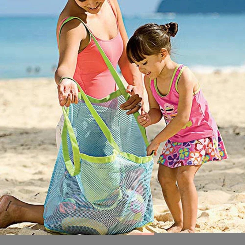 Beach Towel Large - Tas Jaring Portabel untuk Anak-anak, Tas