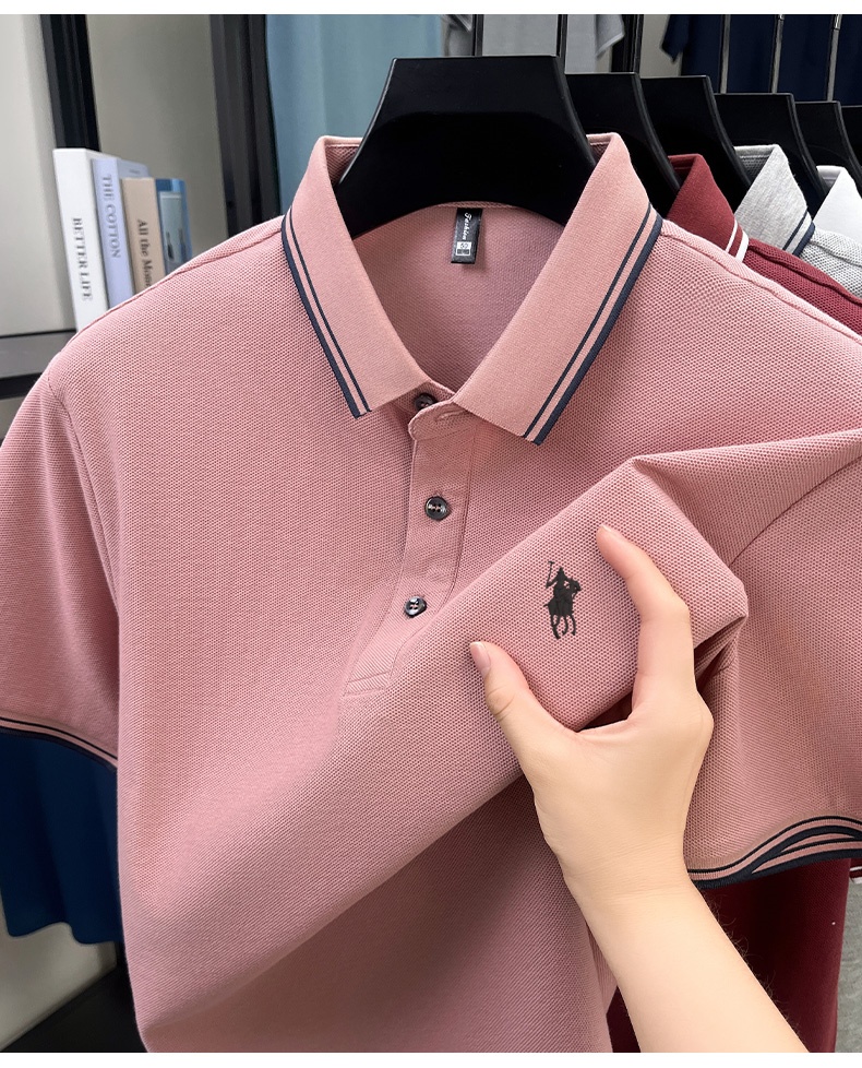 Kemeja Polo Kerah Bergaris Mus - Polo Shirt Pique ulasan dan harga