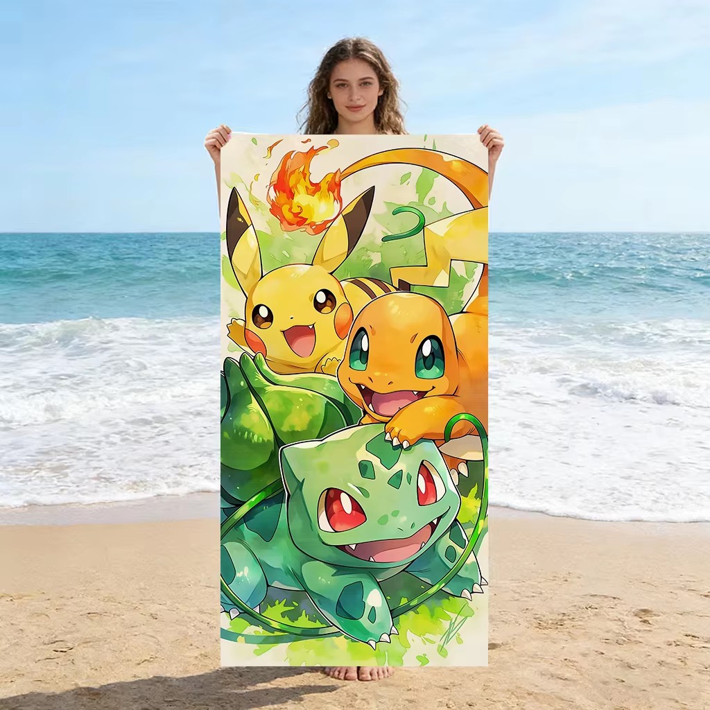 Handuk Pantai Anime P-Pokemon  - Beach Towel Large ulasan dan harga