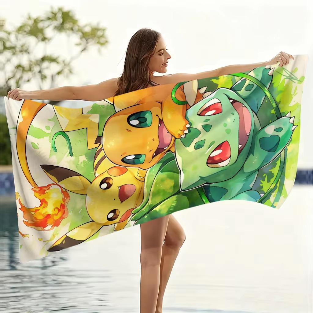 Handuk Pantai Anime P-Pokemon  - Beach Towel Large ulasan dan harga