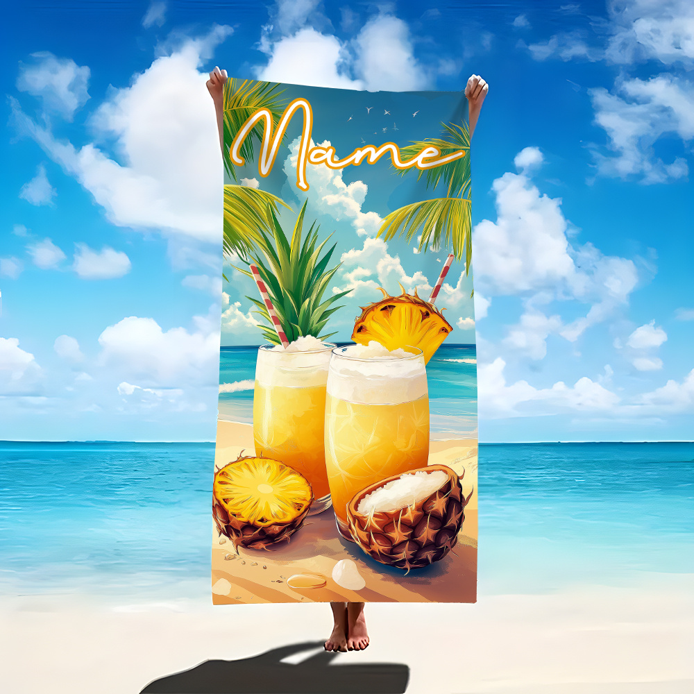 1pc Handuk Pantai Custom Nama/ - Beach Towel Large ulasan dan harga