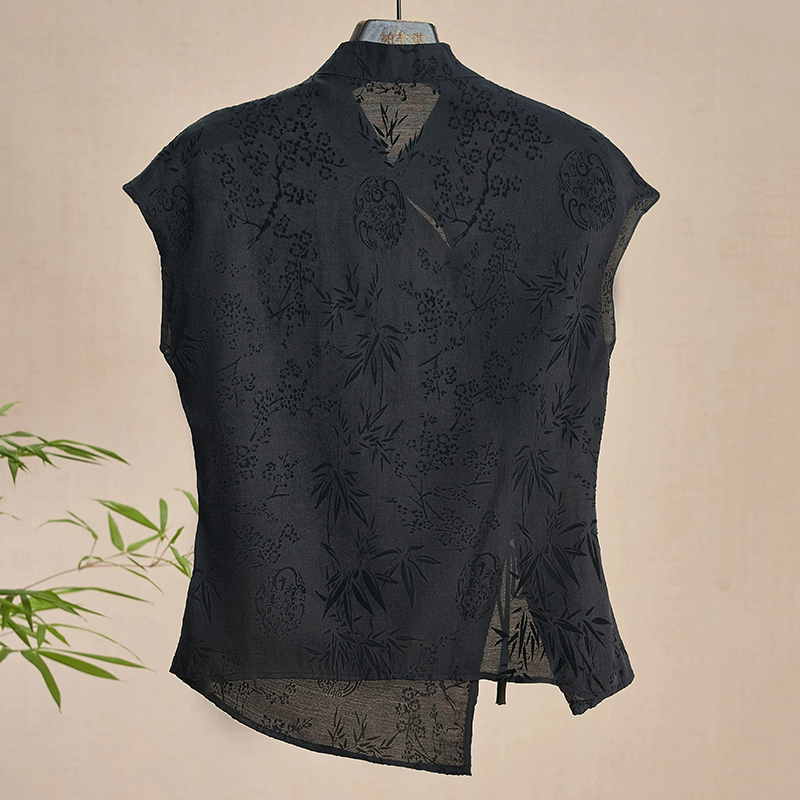Kemeja tipis Retro atasan Cheo - Shirt Camp Collar ulasan dan harga